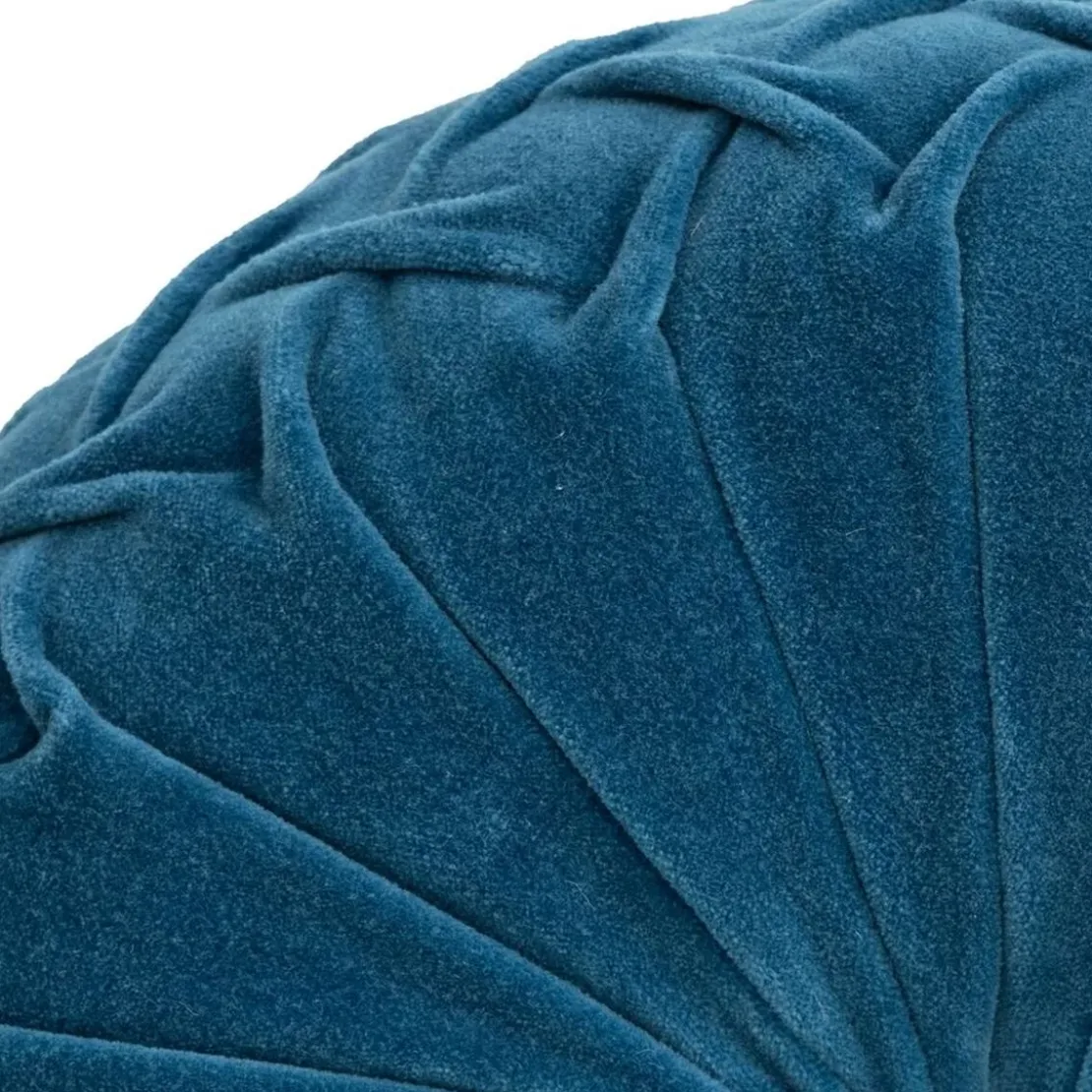 BecquetCoussin rond en coton bleu canard - VELOURS