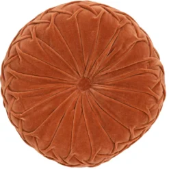 BecquetCoussin rond en coton rouge tomette - VELOURS