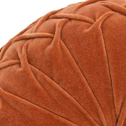 BecquetCoussin rond en coton rouge tomette - VELOURS