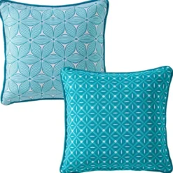 BecquetCoussin réversible en coton bleu - GIENS