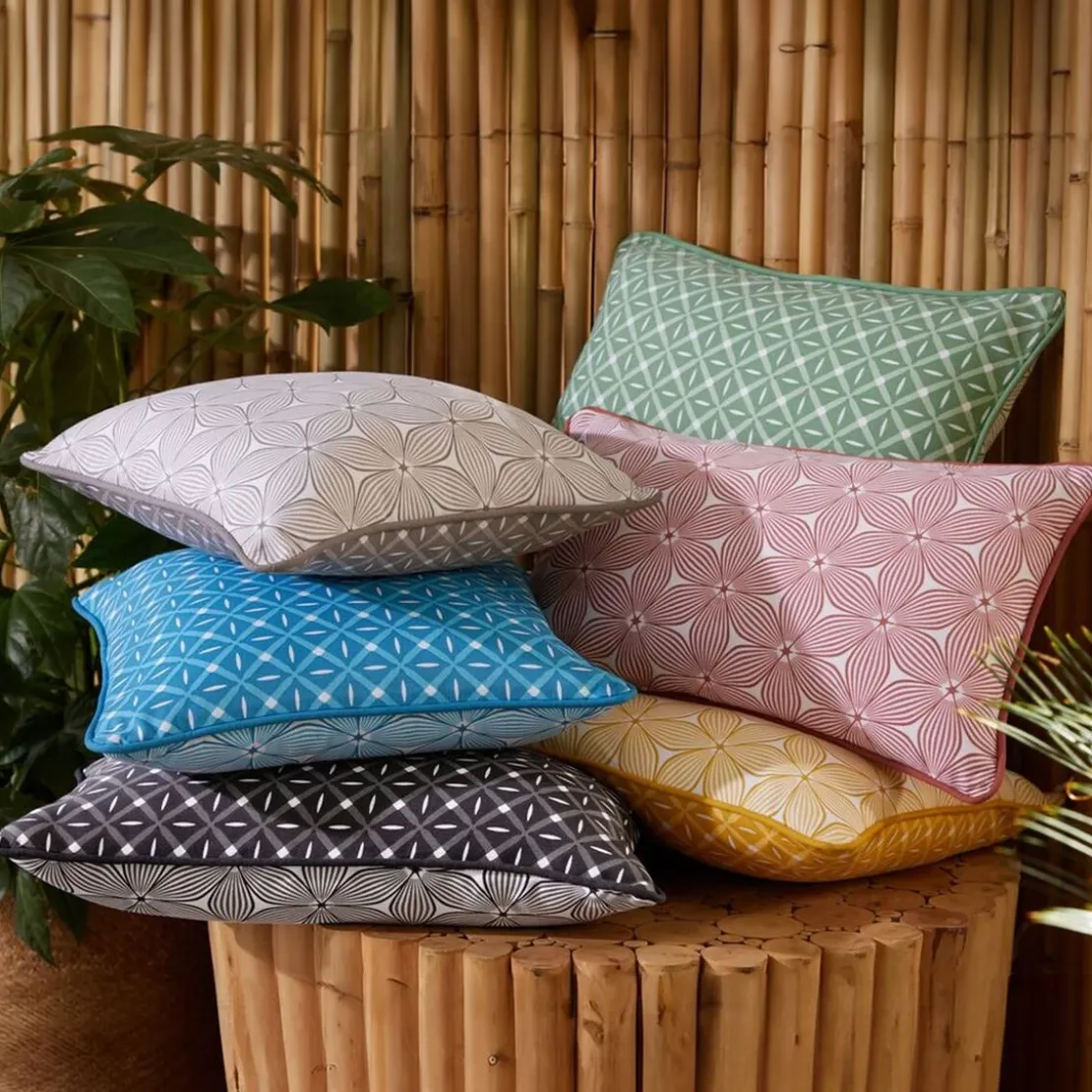 BecquetCoussin réversible en coton bleu - GIENS