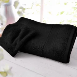 BecquetDrap de bain coton prélavé 420 g/m² CLAIRE - noir