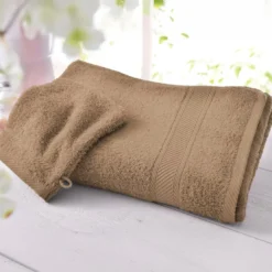 BecquetDrap de bain coton prélavé 420 g/m² CLAIRE - marron cappuccino