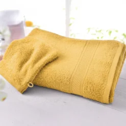 BecquetDrap de bain coton prélavé 420 g/m² CLAIRE - jaune miel