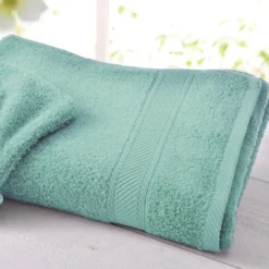 BecquetDrap de bain coton prélavé 420 g/m² CLAIRE - bleu aqua