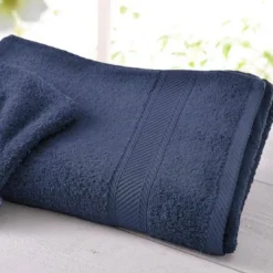BecquetDrap de bain coton prélavé 420 g/m² CLAIRE - bleu marine
