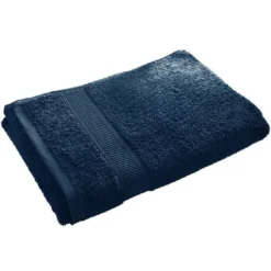 BecquetDrap de bain coton prélavé 420 g/m² CLAIRE - bleu marine