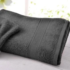 BecquetDrap de bain coton prélavé 420 g/m² CLAIRE - gris foncé