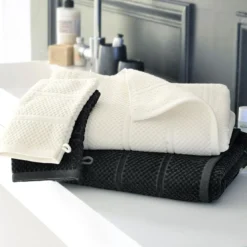 BecquetDrap de bain coton velours éponge noir ALICIASERV