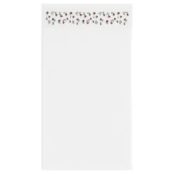 BecquetDrap de bain en coton blanc avec liteau floral - FLORA