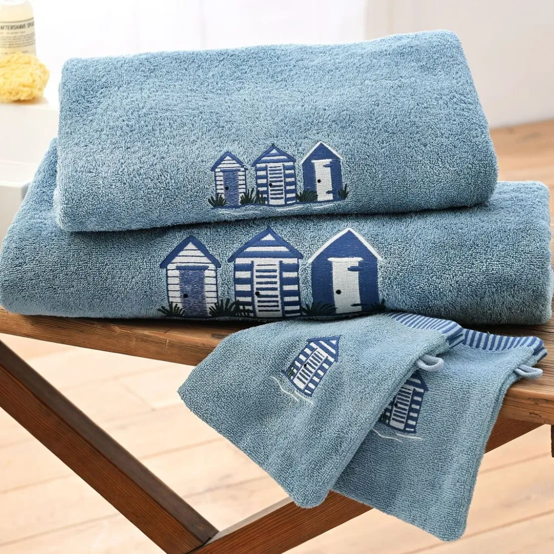 BecquetDrap de bain en coton 500 g/m² bleu tempête - CABANON
