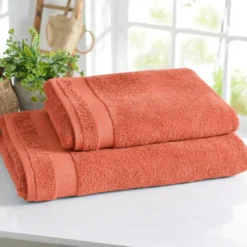 BecquetDrap de bain en coton 500g/m² ATLANTIQUE - orange terracotta