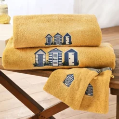 BecquetDrap de bain en coton 500 g/m² jaune paille - CABANON