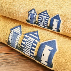 BecquetDrap de bain en coton 500 g/m² jaune paille - CABANON