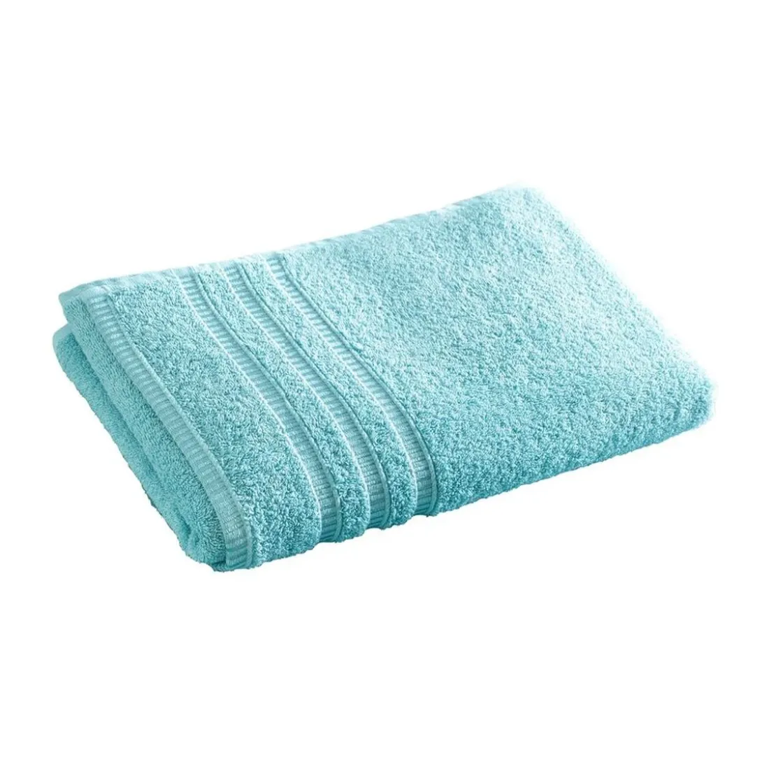 BecquetDrap de bain et serviette de toilette en coton 470 g/m² bleu aqua - BANDESECHELLE