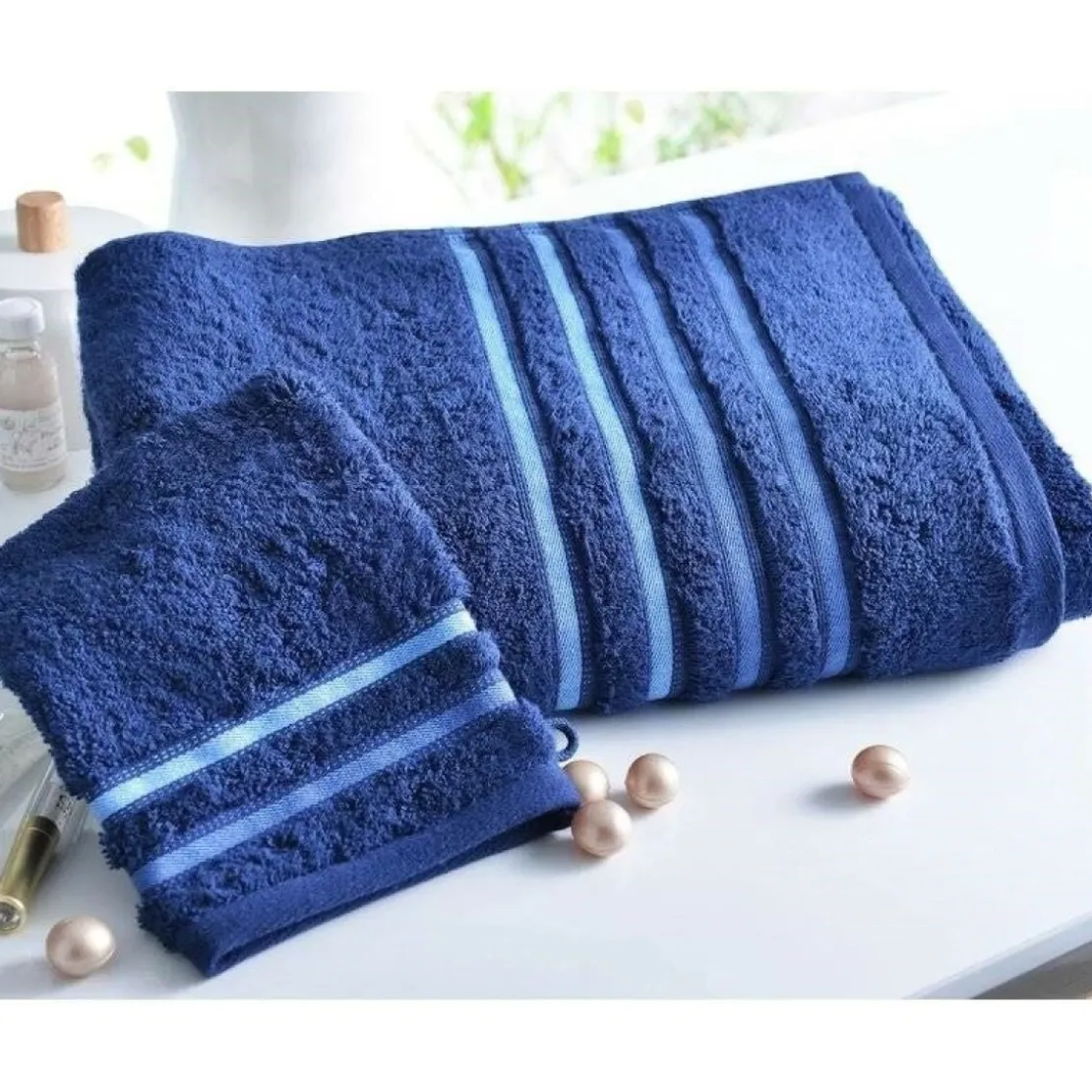 BecquetDrap de bain extrasoft 560g/m2 - Bleu Marine