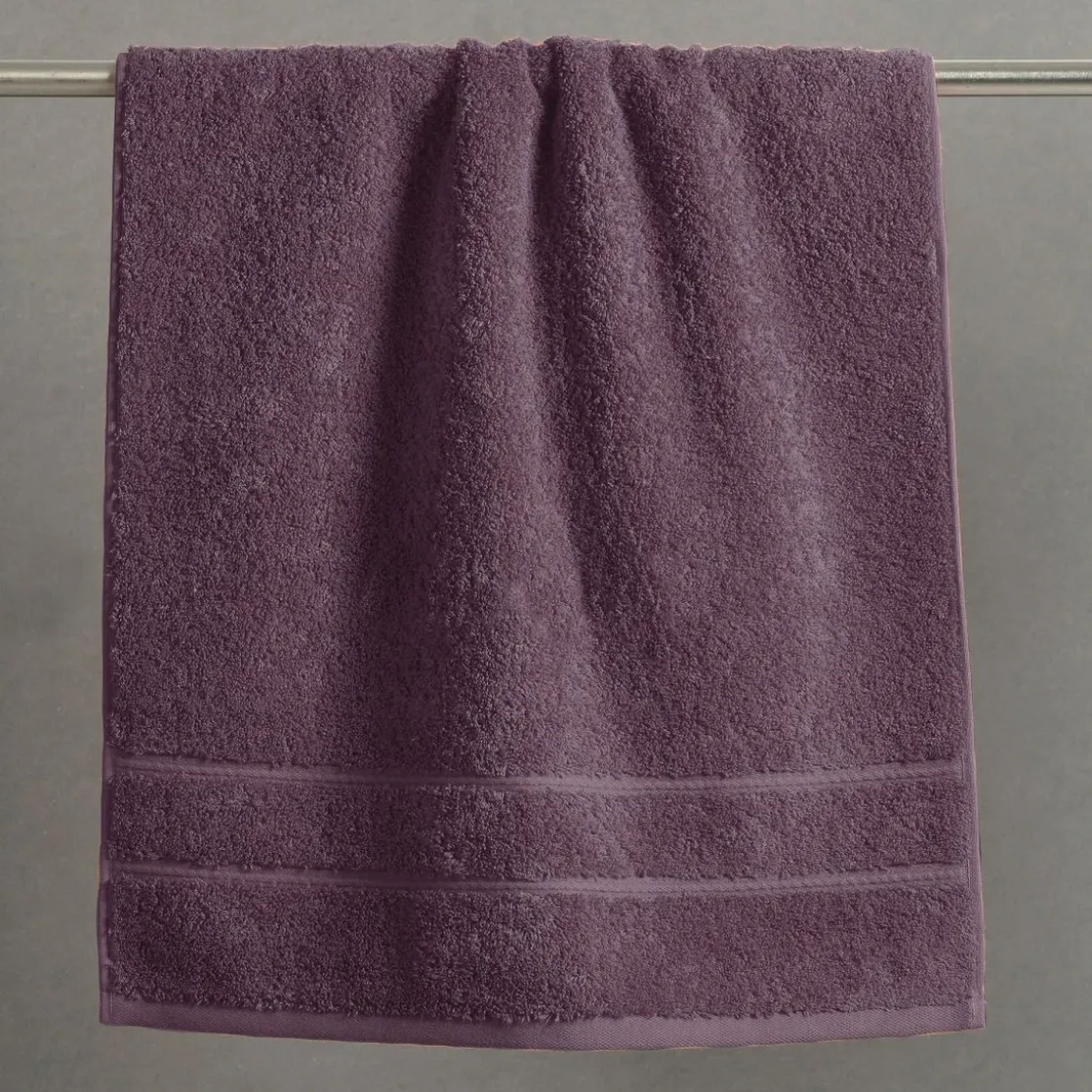 BecquetDrap de bain 600 g/m² COTON EGYPTE - violet aubergine
