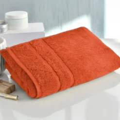 BecquetDrap de bain 600 g/m² COTON EGYPTE - orange terracotta