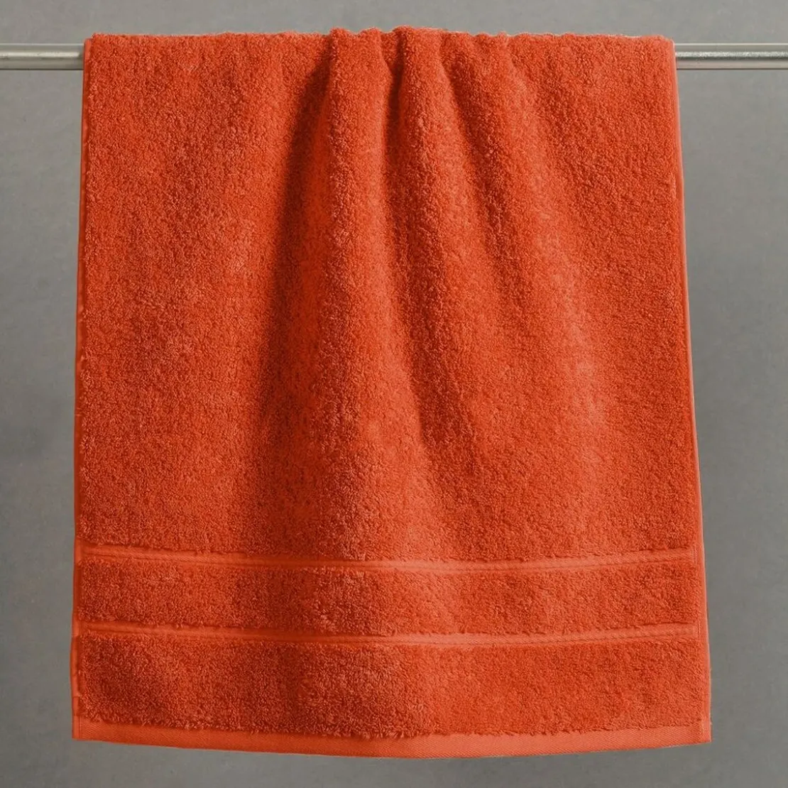 BecquetDrap de bain 600 g/m² COTON EGYPTE - orange terracotta