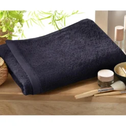 BecquetDrap de bain gris anthracite LAUREAT en coton
