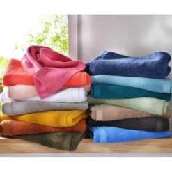 BecquetDrap de bain gris anthracite LAUREAT en coton