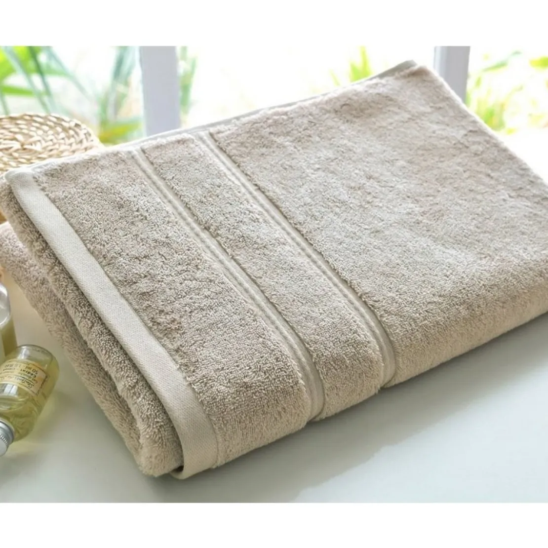 BecquetDrap de bain uni lauréat prestige - 600gm2 - Beige