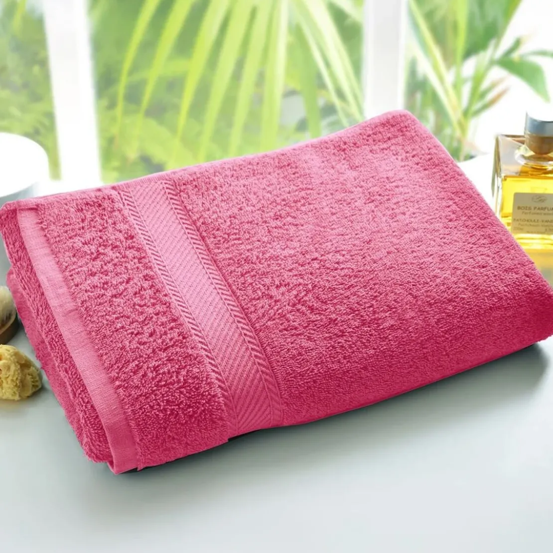 BecquetDrap De Bain Uni Lauréat 450 GM2 - Rose