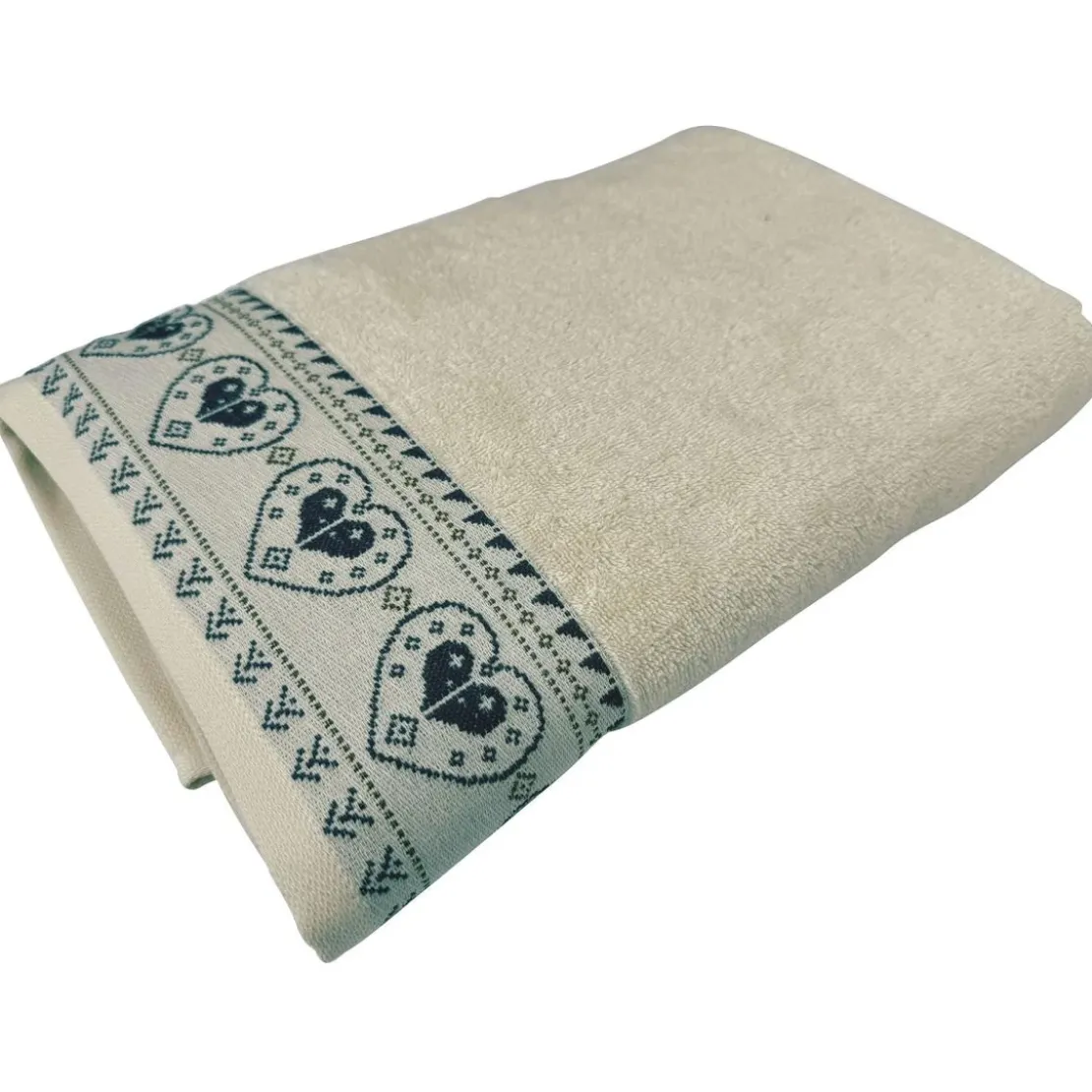 BecquetDrap de bain 70x140 RECIT D'HIVER - blanc ivoire