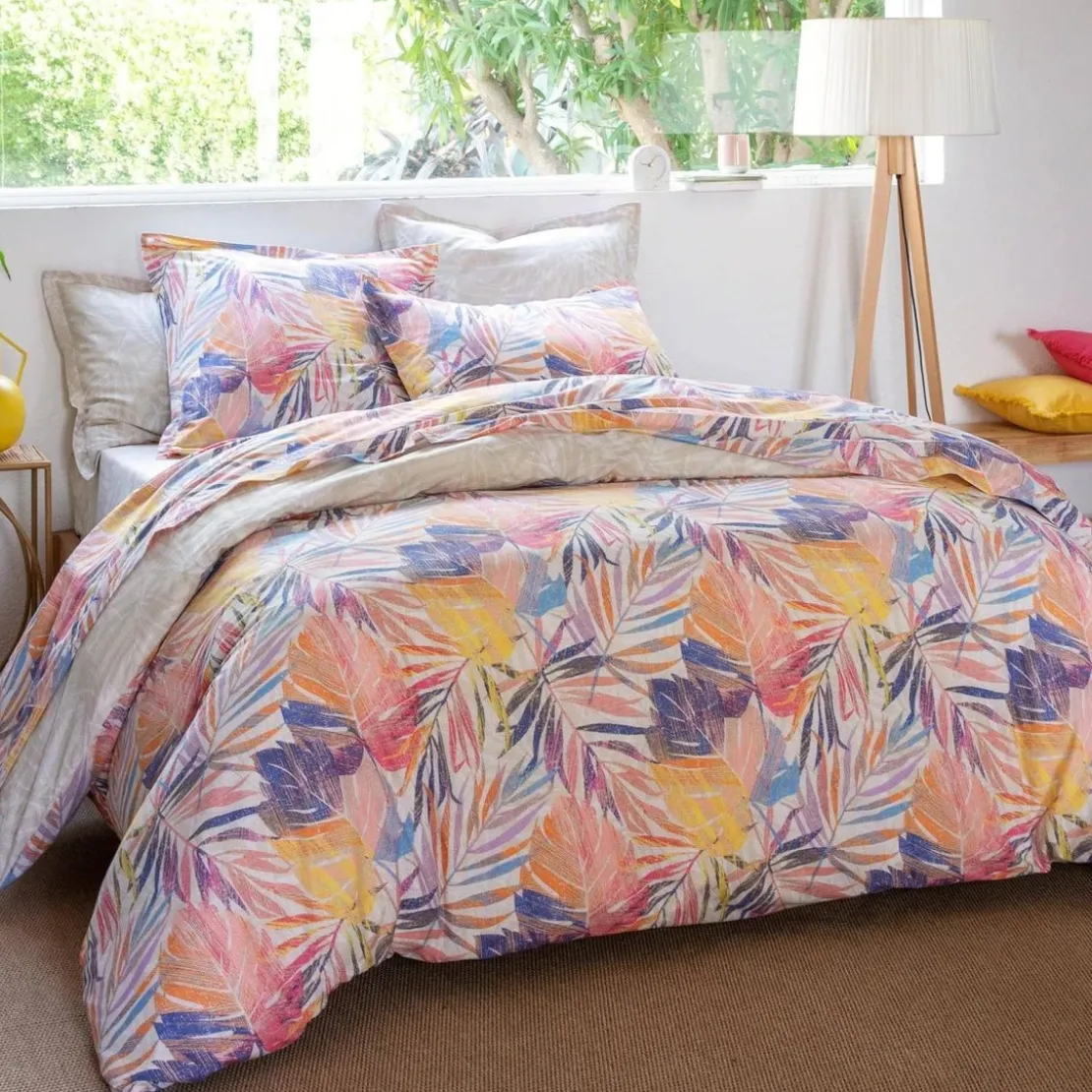 BecquetDrap housse coton beige tropical - GAMME SUCREE