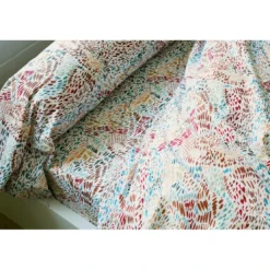 BecquetDrap-housse coton CHOUETTE DES NEIGES - multicolore