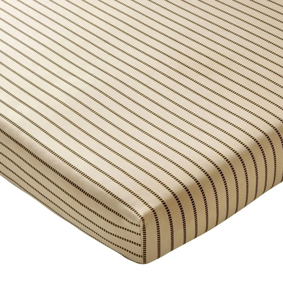 BecquetDrap housse coton écru à rayures beige - BAXLEY