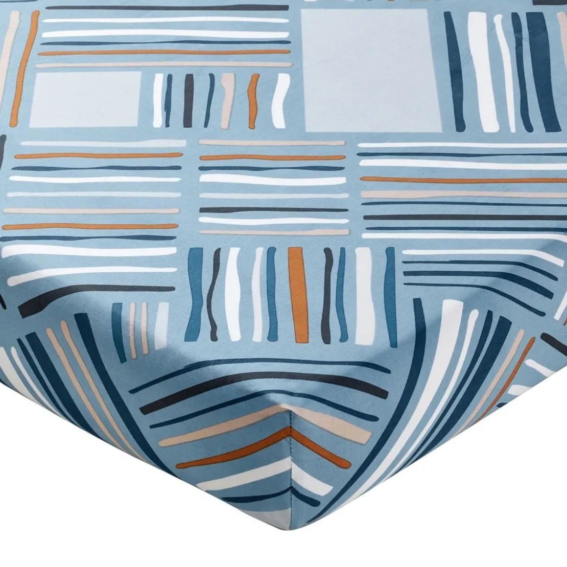BecquetDrap housse en coton bleu grisé - LIVIO