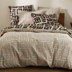 BecquetDrap-housse en coton beige - NAKUPENDA