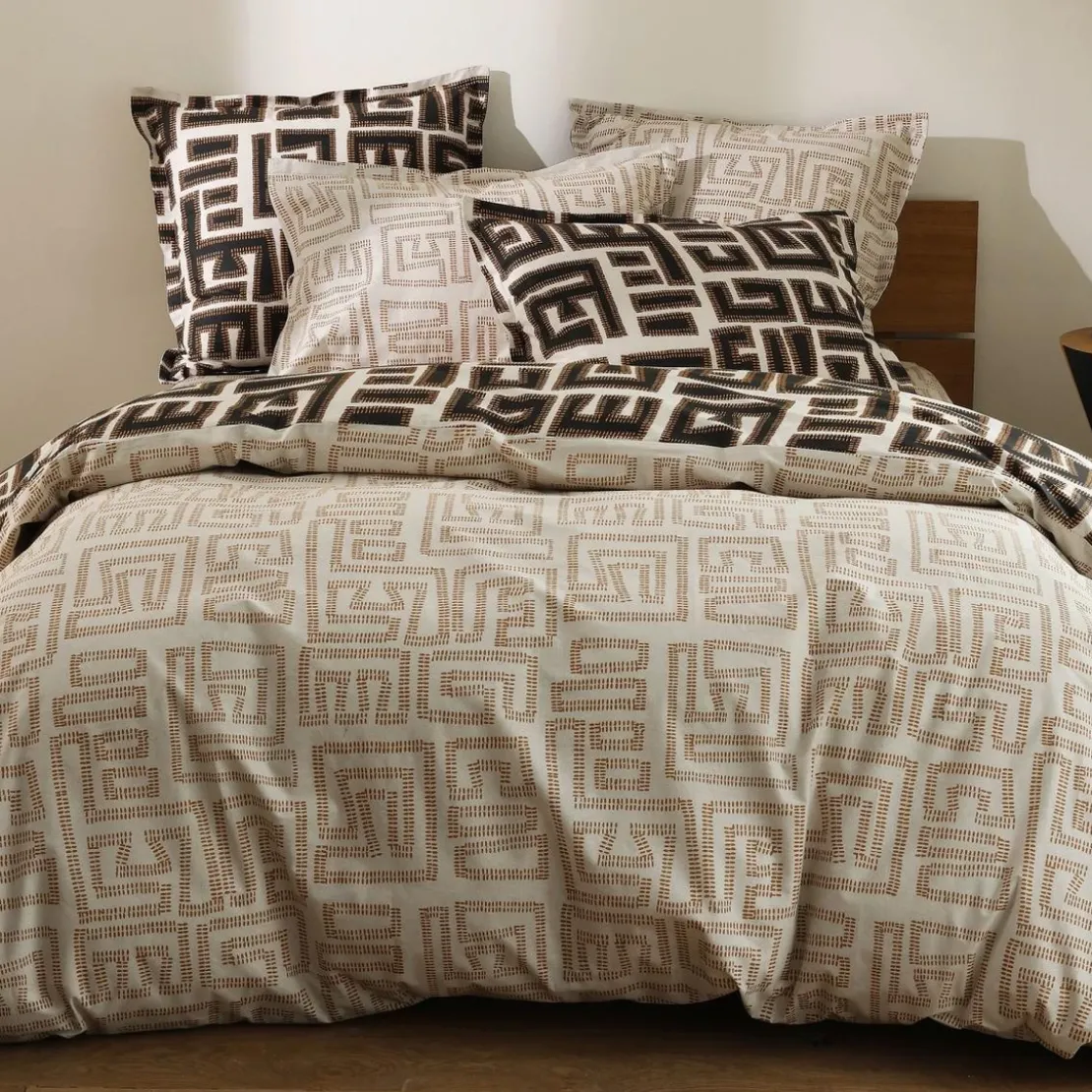 BecquetDrap-housse en coton beige - NAKUPENDA