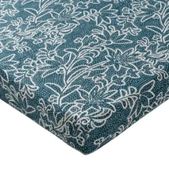 BecquetDrap-housse en coton bleu canard à motif floral - IRINA