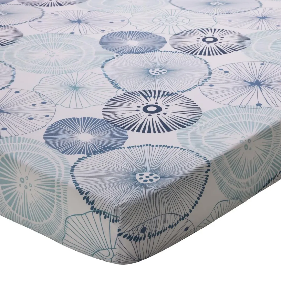 BecquetDrap-housse en coton blanc cassé - SEA SHELLS