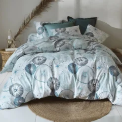 BecquetDrap-housse en coton blanc cassé - SEA SHELLS