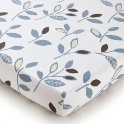 BecquetDrap-housse en coton blanc cassé à motif feuillage - SEVENTIES