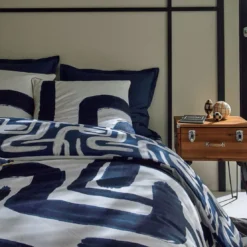 BecquetDrap Housse en coton bleu marine - DEFERLANTE