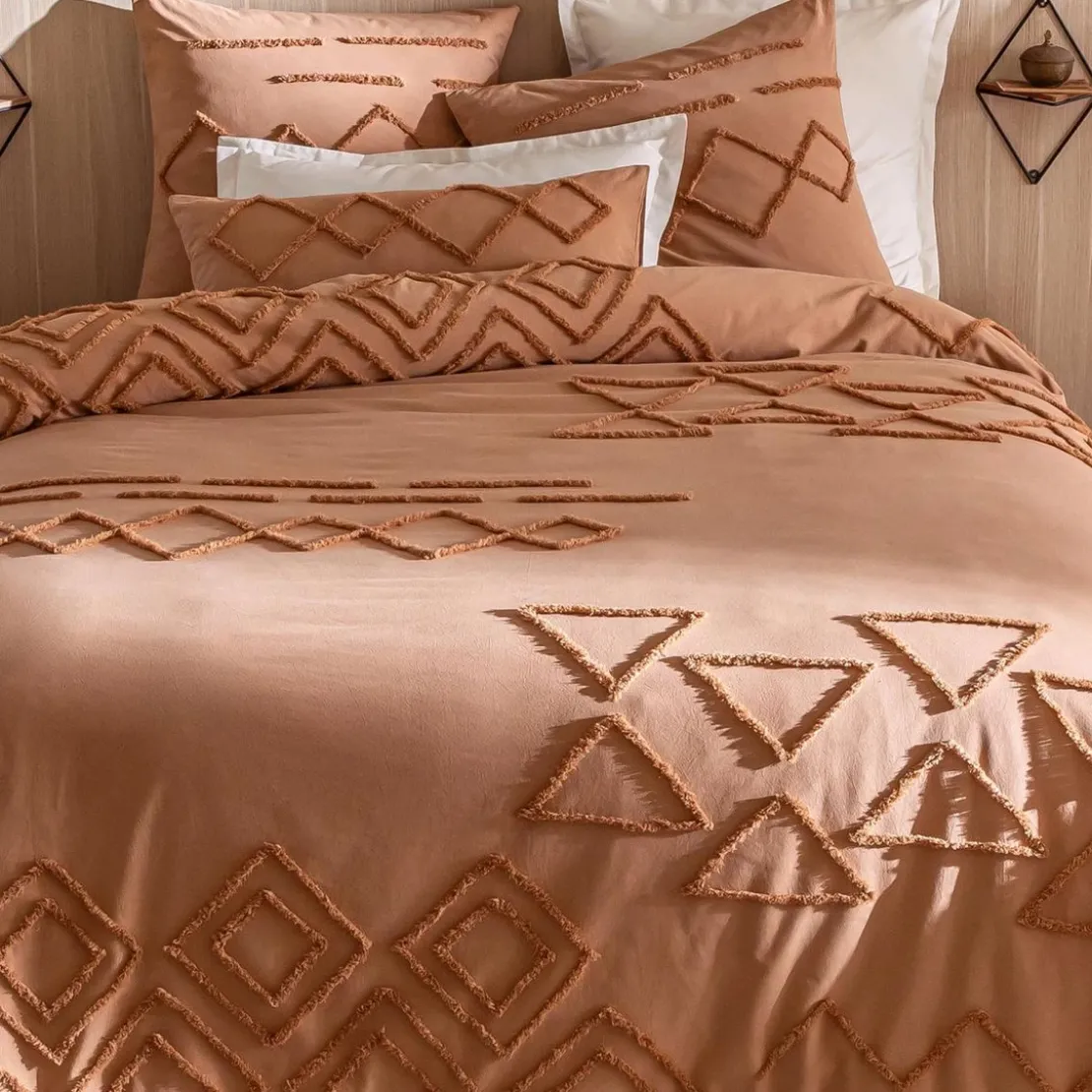 BecquetDrap housse en coton beige doré - DESERT