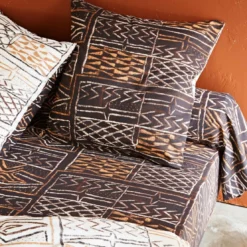 BecquetDrap housse en coton chocolat - TISSAGE