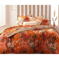BecquetDrap-housse en coton écru à motif floral - JULLIETTE