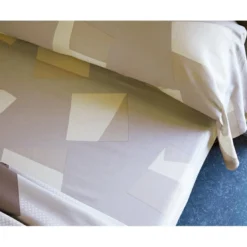 BecquetDrap-housse en coton gris - CARAMEL