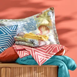 BecquetDrap housse en coton gris clair - HIPPOCAMPE