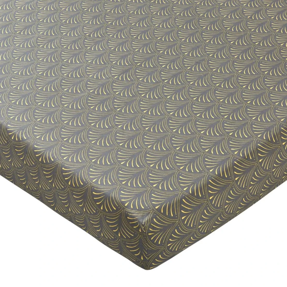 BecquetDrap-housse en coton gris - BALTIA
