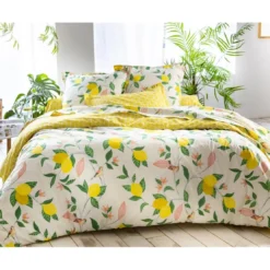 BecquetDrap-housse en coton jaune - LEMON BIRD
