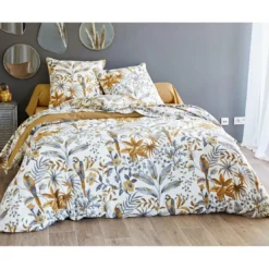 BecquetDrap housse en coton marron caramel - YOUYOU