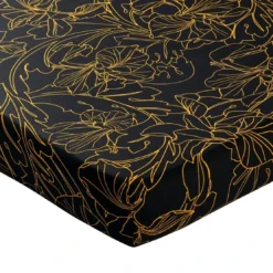 BecquetDrap Housse en coton noir - GOLD IRIS