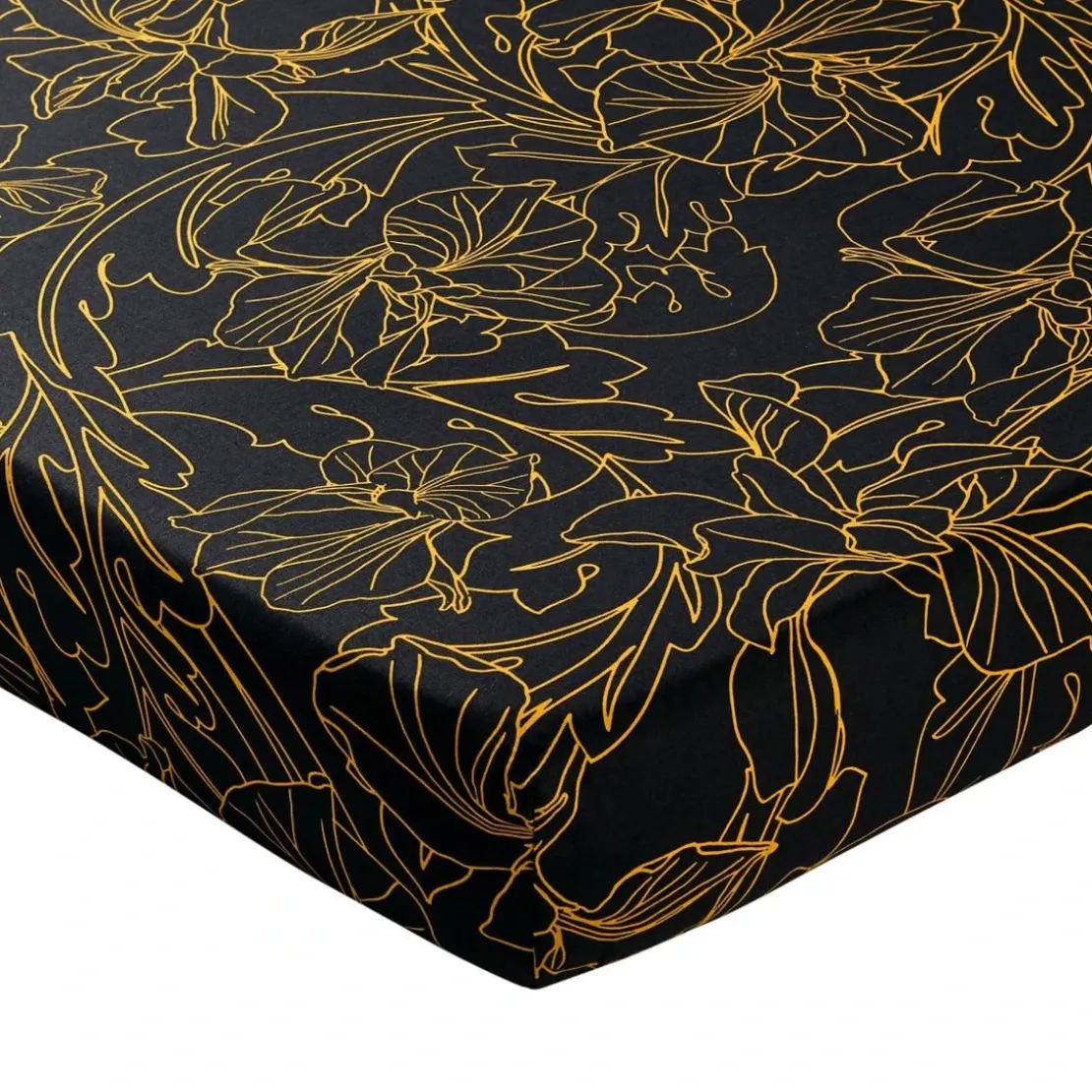 BecquetDrap Housse en coton noir - GOLD IRIS