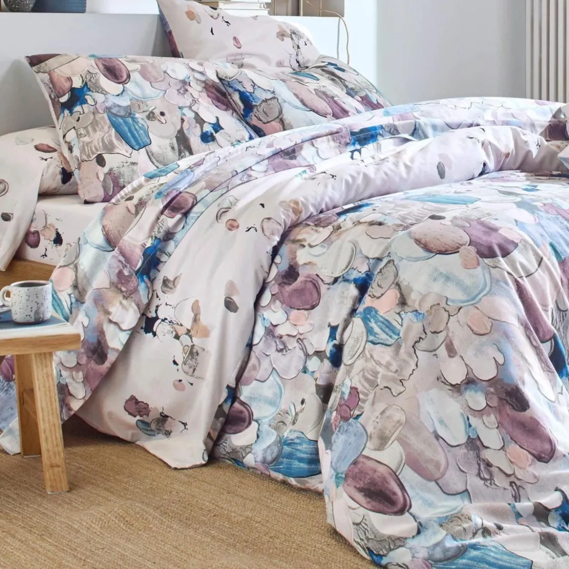 BecquetDrap housse en coton PASTELLE Violet parme